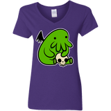 T-Shirts Purple / S Baby Cthulhu Women's V-Neck T-Shirt