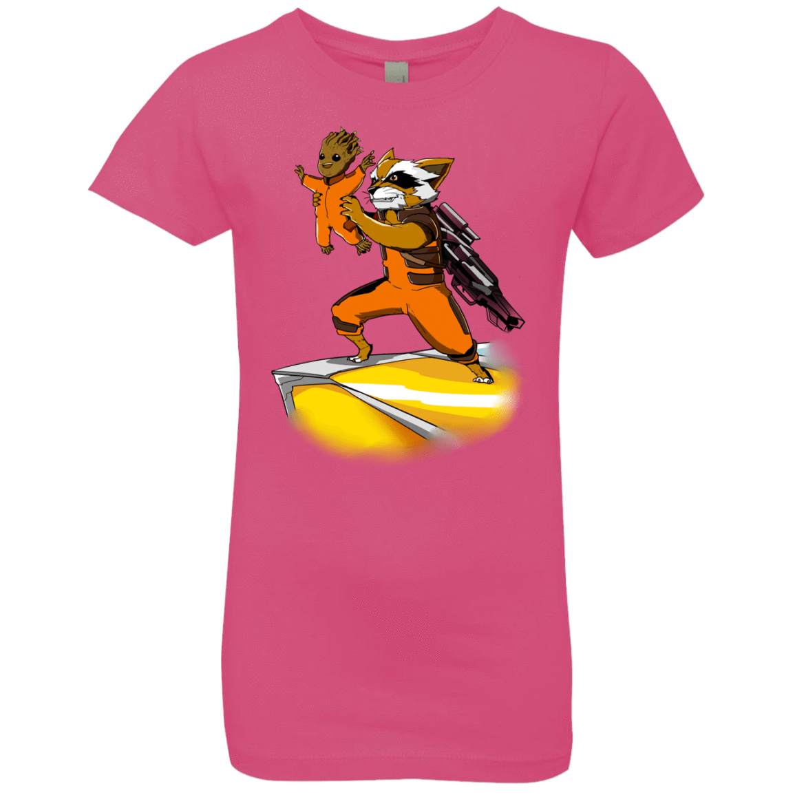 T-Shirts Hot Pink / YXS Baby Groot Girls Premium T-Shirt