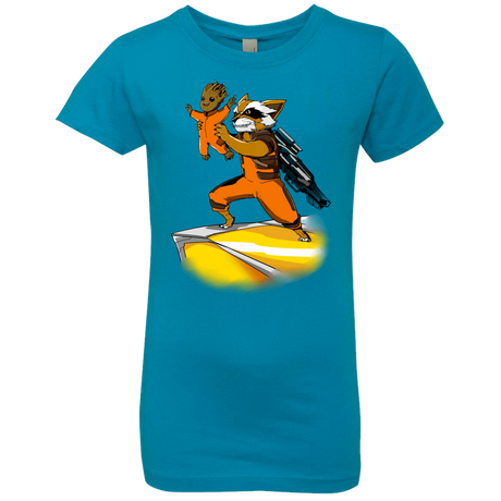 T-Shirts Turquoise / YXS Baby Groot Girls Premium T-Shirt