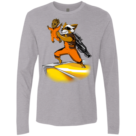 T-Shirts Heather Grey / Small Baby Groot Men's Premium Long Sleeve