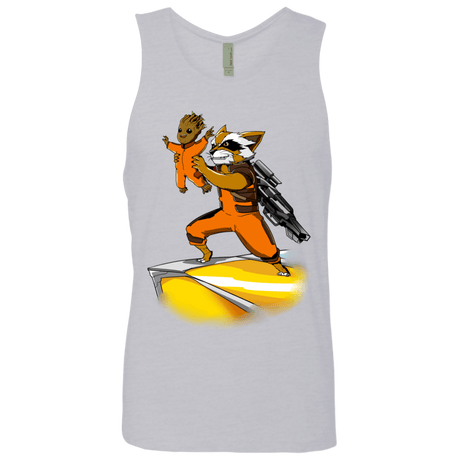 T-Shirts Heather Grey / Small Baby Groot Men's Premium Tank Top