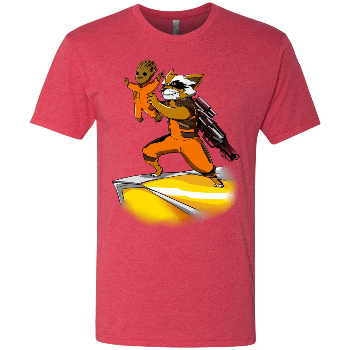 T-Shirts Vintage Red / Small Baby Groot Men's Triblend T-Shirt