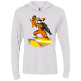 T-Shirts Heather White / X-Small Baby Groot Triblend Long Sleeve Hoodie Tee