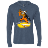 T-Shirts Indigo / X-Small Baby Groot Triblend Long Sleeve Hoodie Tee