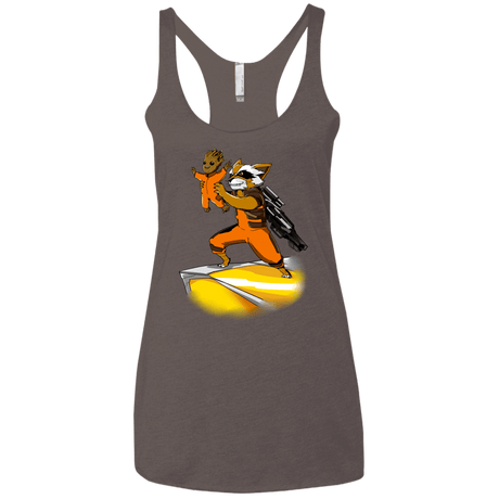 T-Shirts Macchiato / X-Small Baby Groot Women's Triblend Racerback Tank