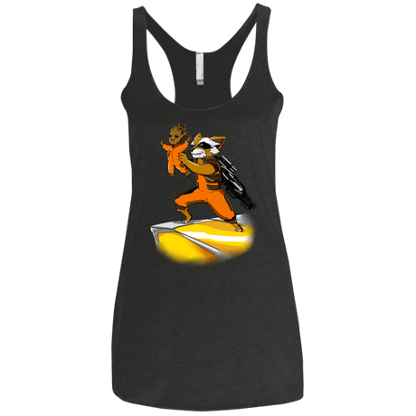 T-Shirts Vintage Black / X-Small Baby Groot Women's Triblend Racerback Tank