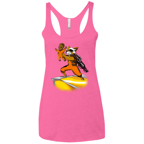 T-Shirts Vintage Pink / X-Small Baby Groot Women's Triblend Racerback Tank