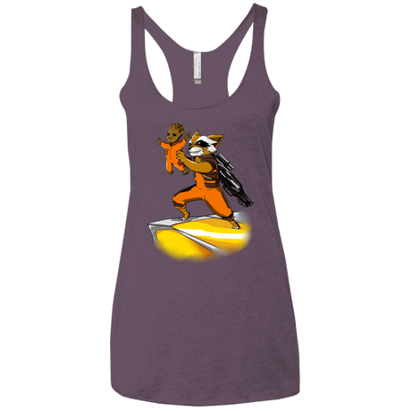 T-Shirts Vintage Purple / X-Small Baby Groot Women's Triblend Racerback Tank