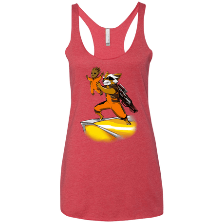 T-Shirts Vintage Red / X-Small Baby Groot Women's Triblend Racerback Tank