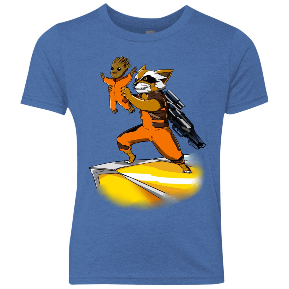 T-Shirts Vintage Royal / YXS Baby Groot Youth Triblend T-Shirt