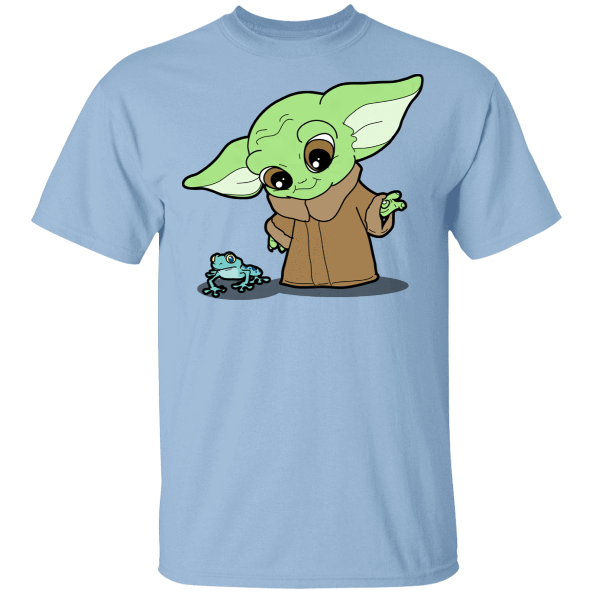 T-Shirts Light Blue / S Baby Yoda and Frog T-Shirt