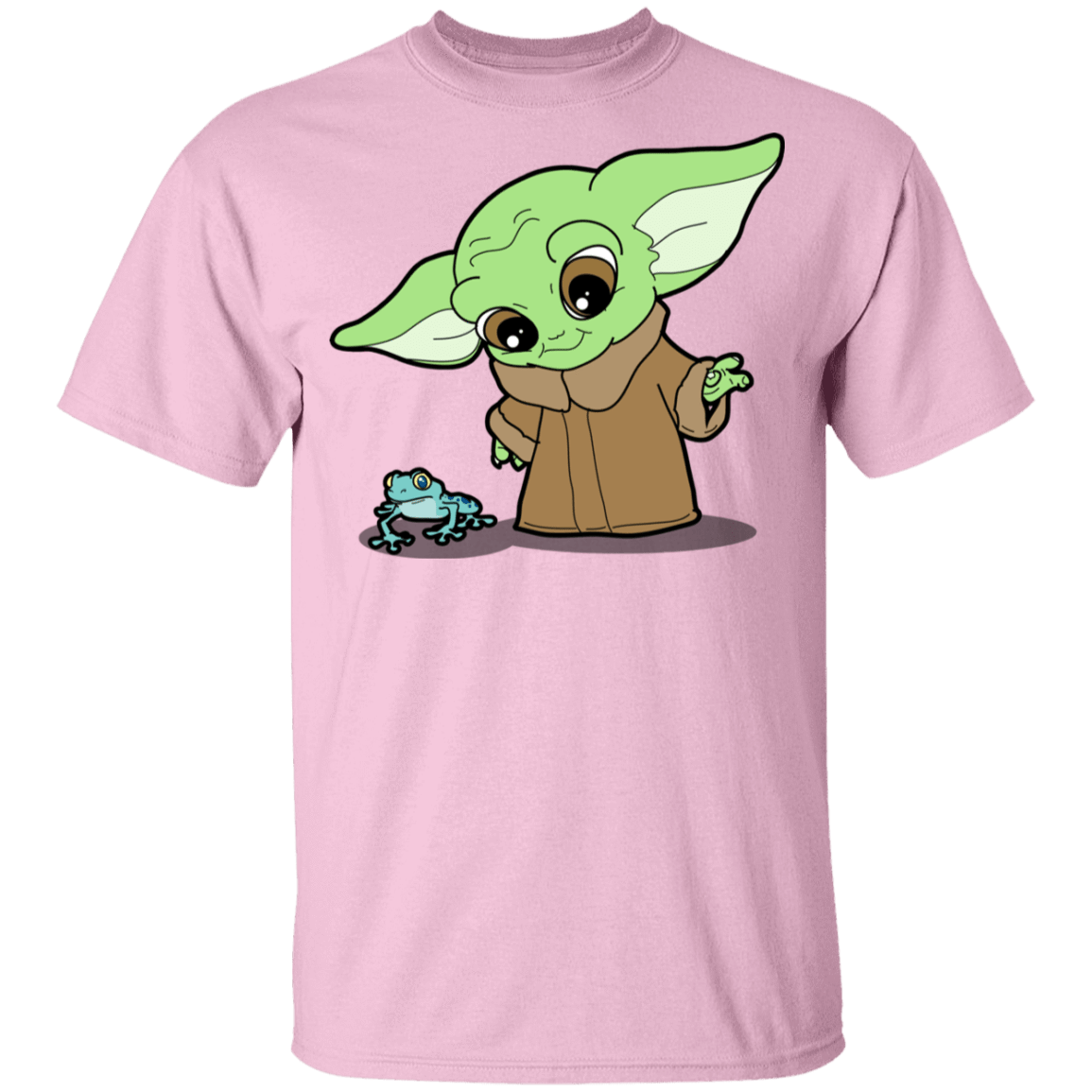 T-Shirts Light Pink / YXS Baby Yoda and Frog Youth T-Shirt