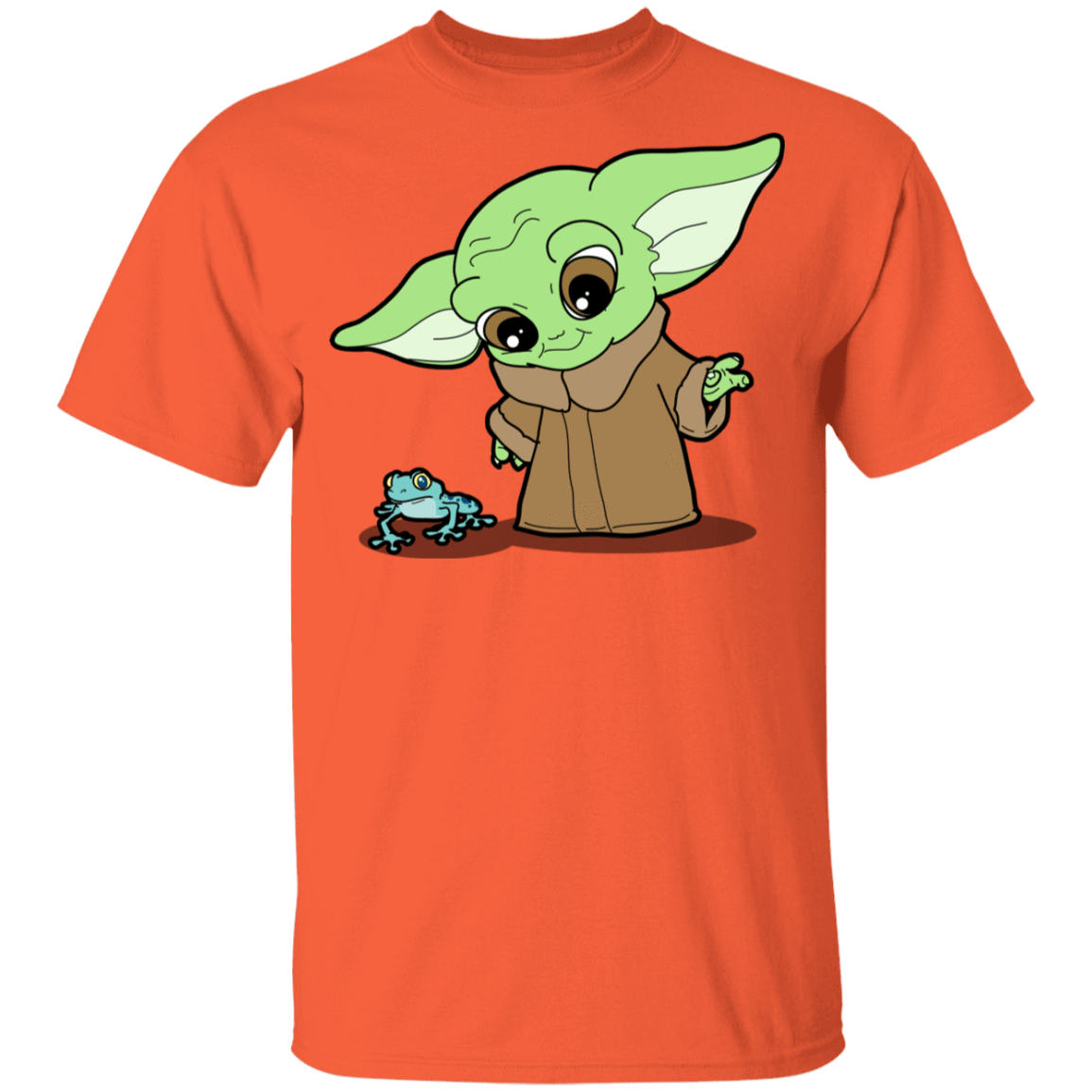 T-Shirts Orange / YXS Baby Yoda and Frog Youth T-Shirt