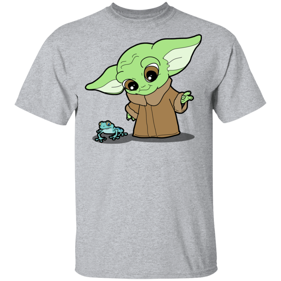 T-Shirts Sport Grey / YXS Baby Yoda and Frog Youth T-Shirt