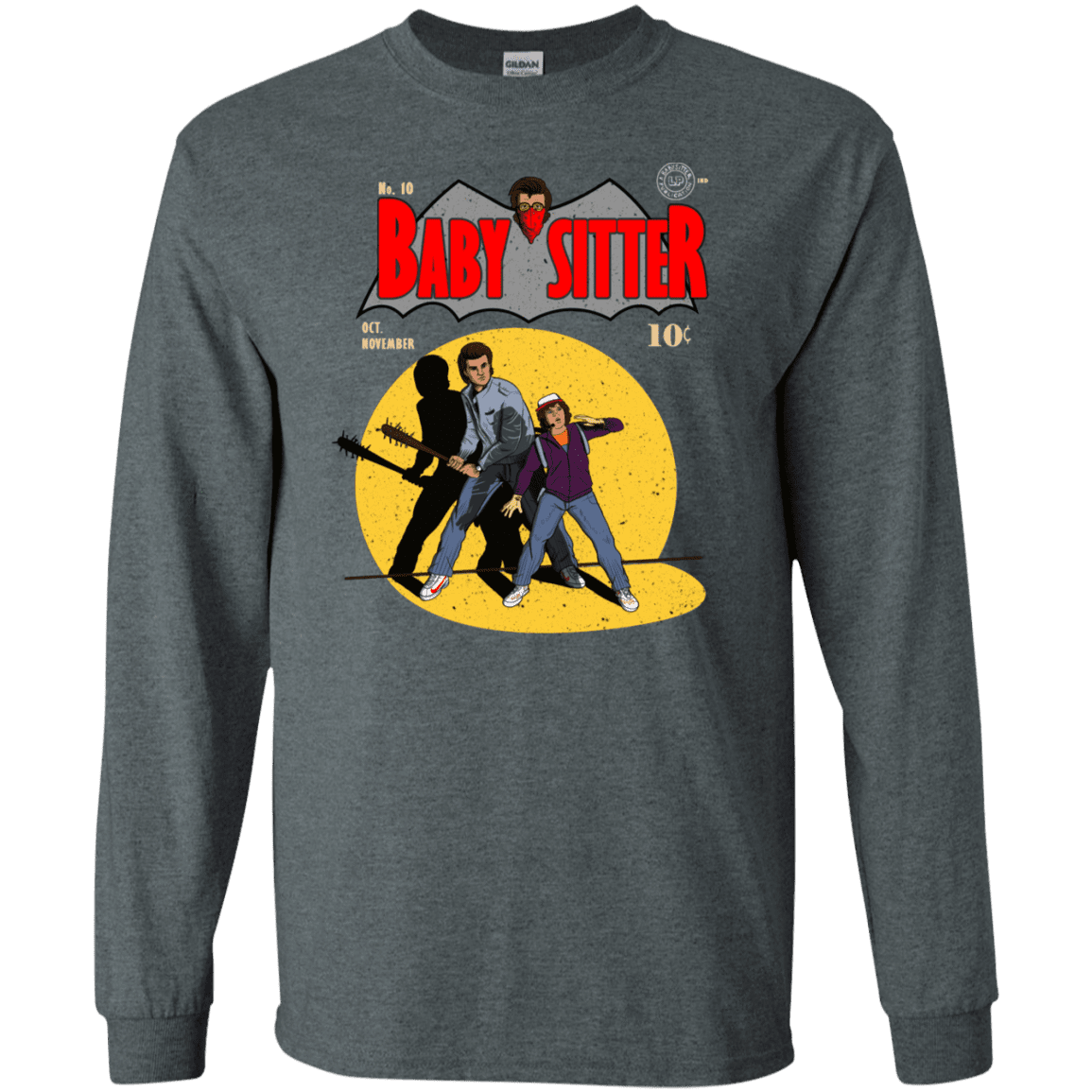 T-Shirts Dark Heather / S Babysitter Batman Men's Long Sleeve T-Shirt