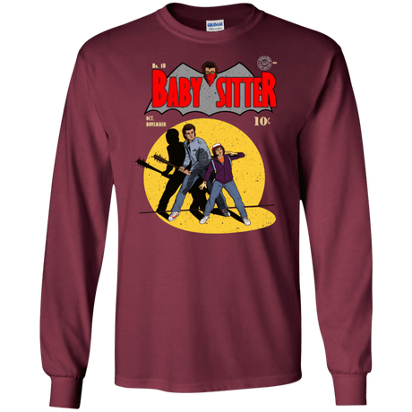 T-Shirts Maroon / S Babysitter Batman Men's Long Sleeve T-Shirt