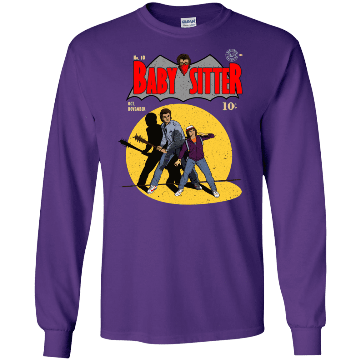 T-Shirts Purple / S Babysitter Batman Men's Long Sleeve T-Shirt