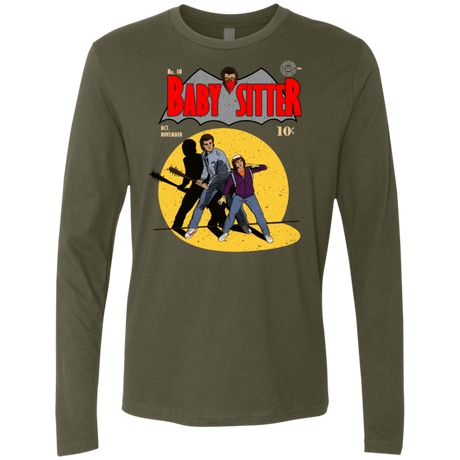 T-Shirts Military Green / S Babysitter Batman Men's Premium Long Sleeve