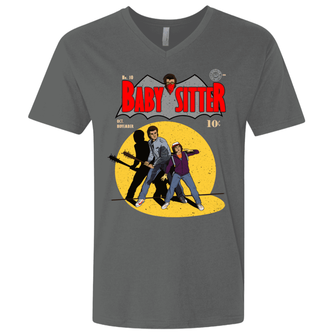 T-Shirts Heavy Metal / X-Small Babysitter Batman Men's Premium V-Neck