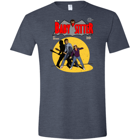 T-Shirts Heather Navy / S Babysitter Batman Men's Semi-Fitted Softstyle