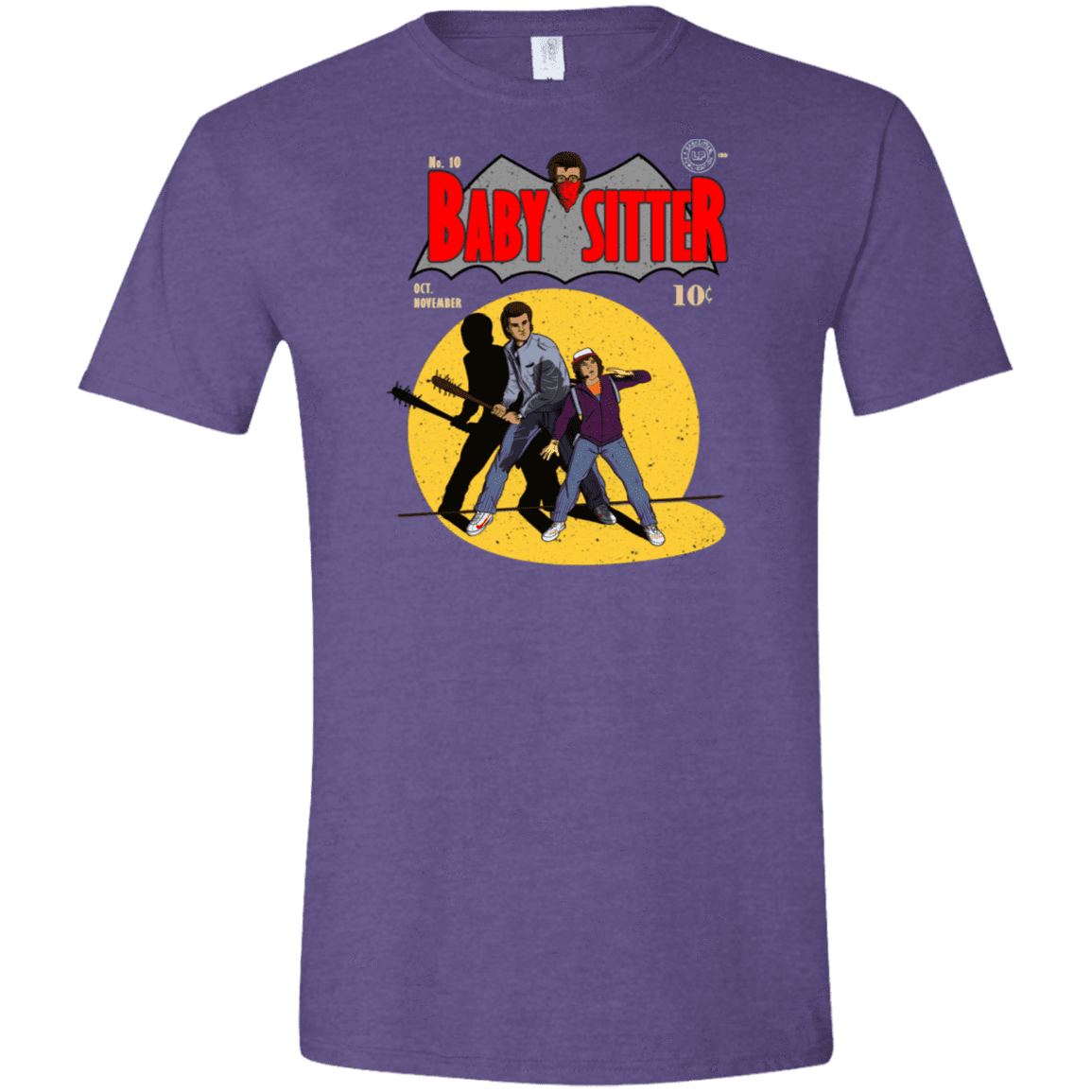 T-Shirts Heather Purple / S Babysitter Batman Men's Semi-Fitted Softstyle