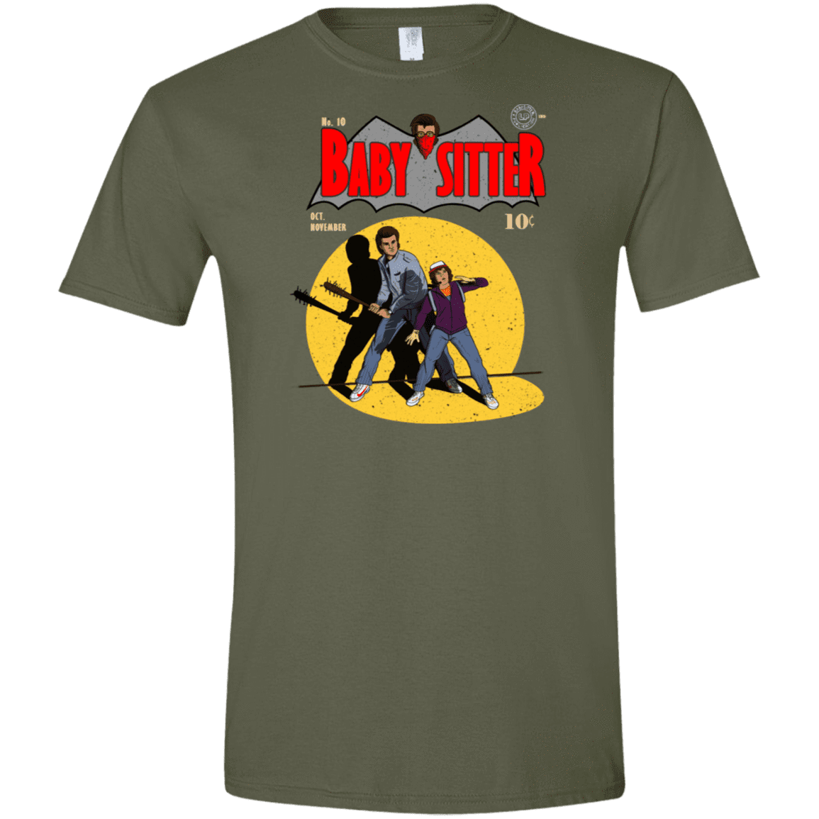 T-Shirts Military Green / S Babysitter Batman Men's Semi-Fitted Softstyle
