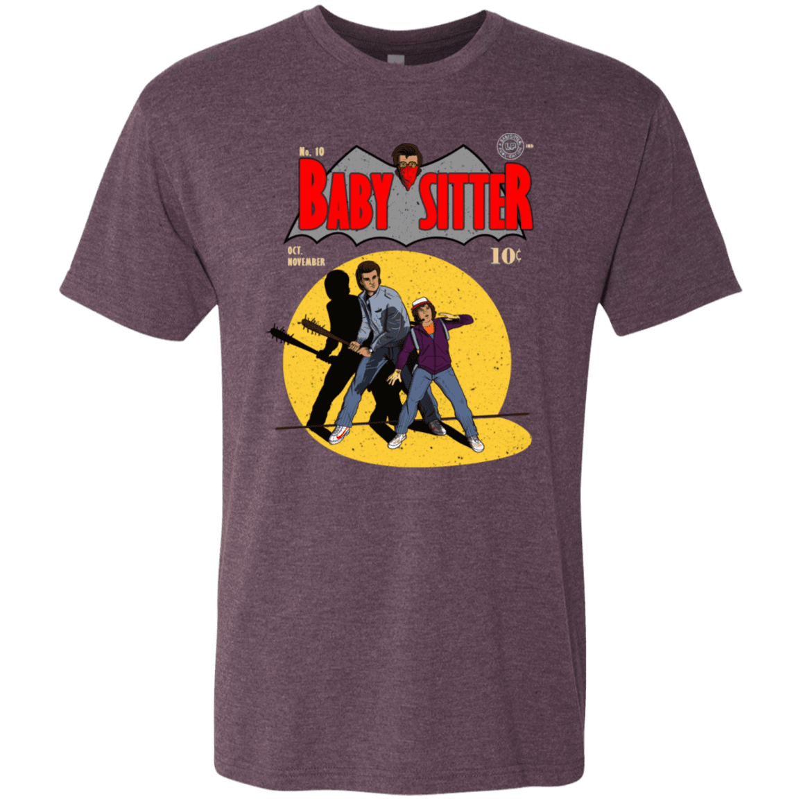 T-Shirts Vintage Purple / S Babysitter Batman Men's Triblend T-Shirt