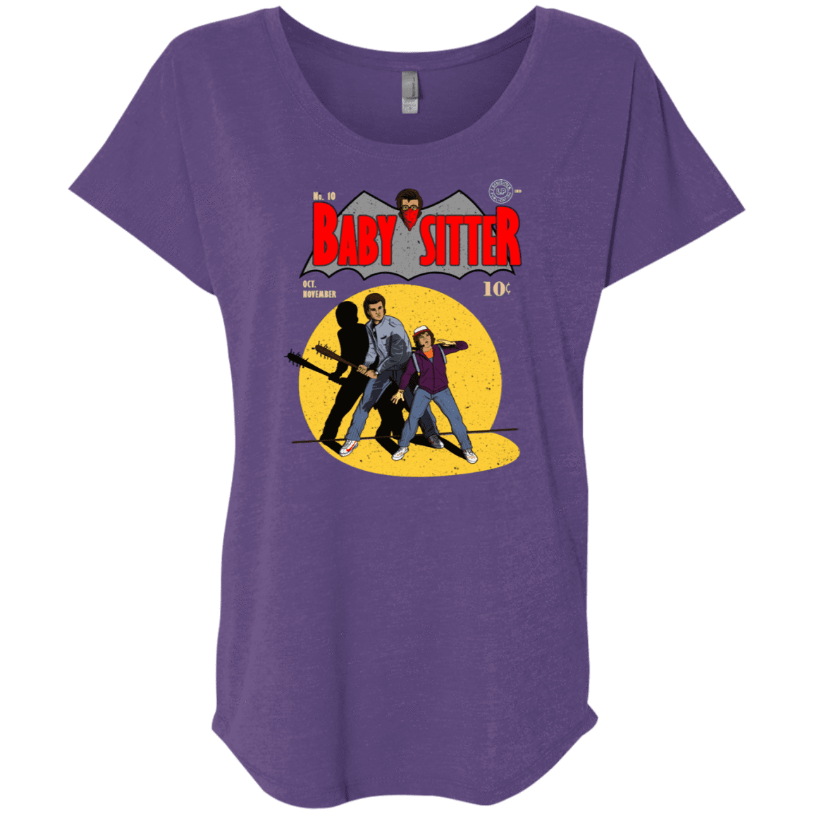 T-Shirts Purple Rush / X-Small Babysitter Batman Triblend Dolman Sleeve