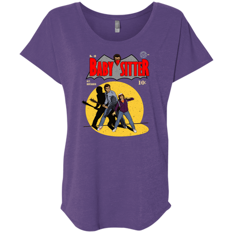 T-Shirts Purple Rush / X-Small Babysitter Batman Triblend Dolman Sleeve