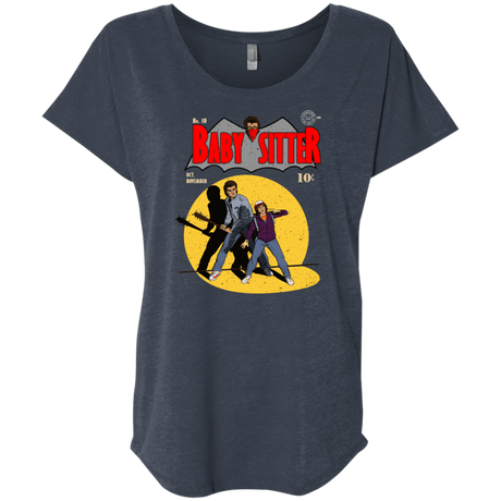 T-Shirts Vintage Navy / X-Small Babysitter Batman Triblend Dolman Sleeve