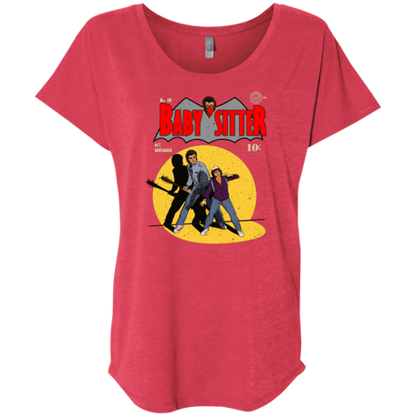 T-Shirts Vintage Red / X-Small Babysitter Batman Triblend Dolman Sleeve