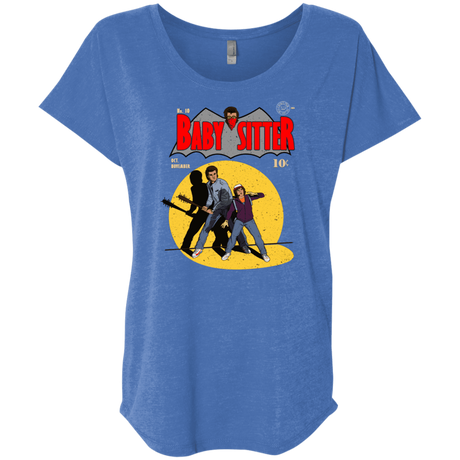 T-Shirts Vintage Royal / X-Small Babysitter Batman Triblend Dolman Sleeve
