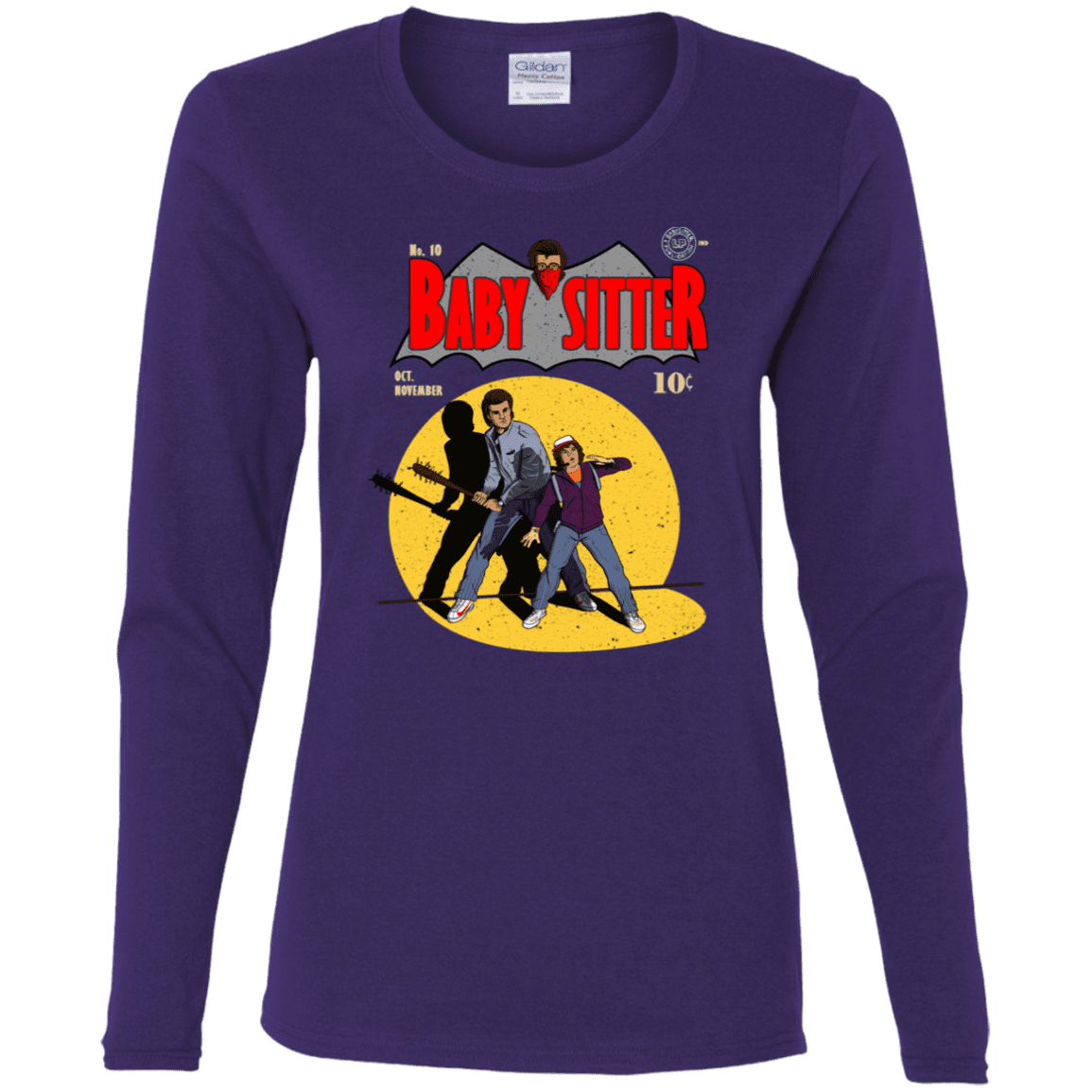T-Shirts Purple / S Babysitter Batman Women's Long Sleeve T-Shirt