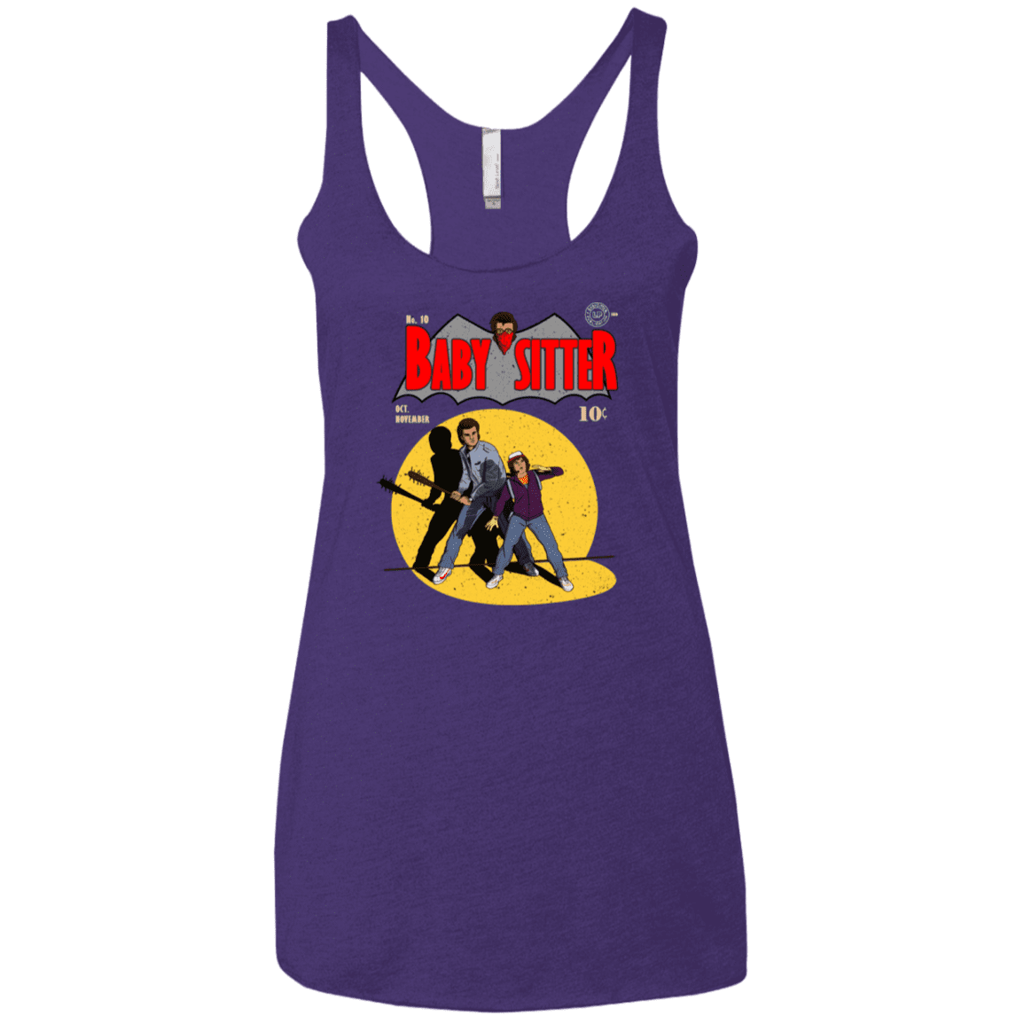 T-Shirts Purple Rush / X-Small Babysitter Batman Women's Triblend Racerback Tank