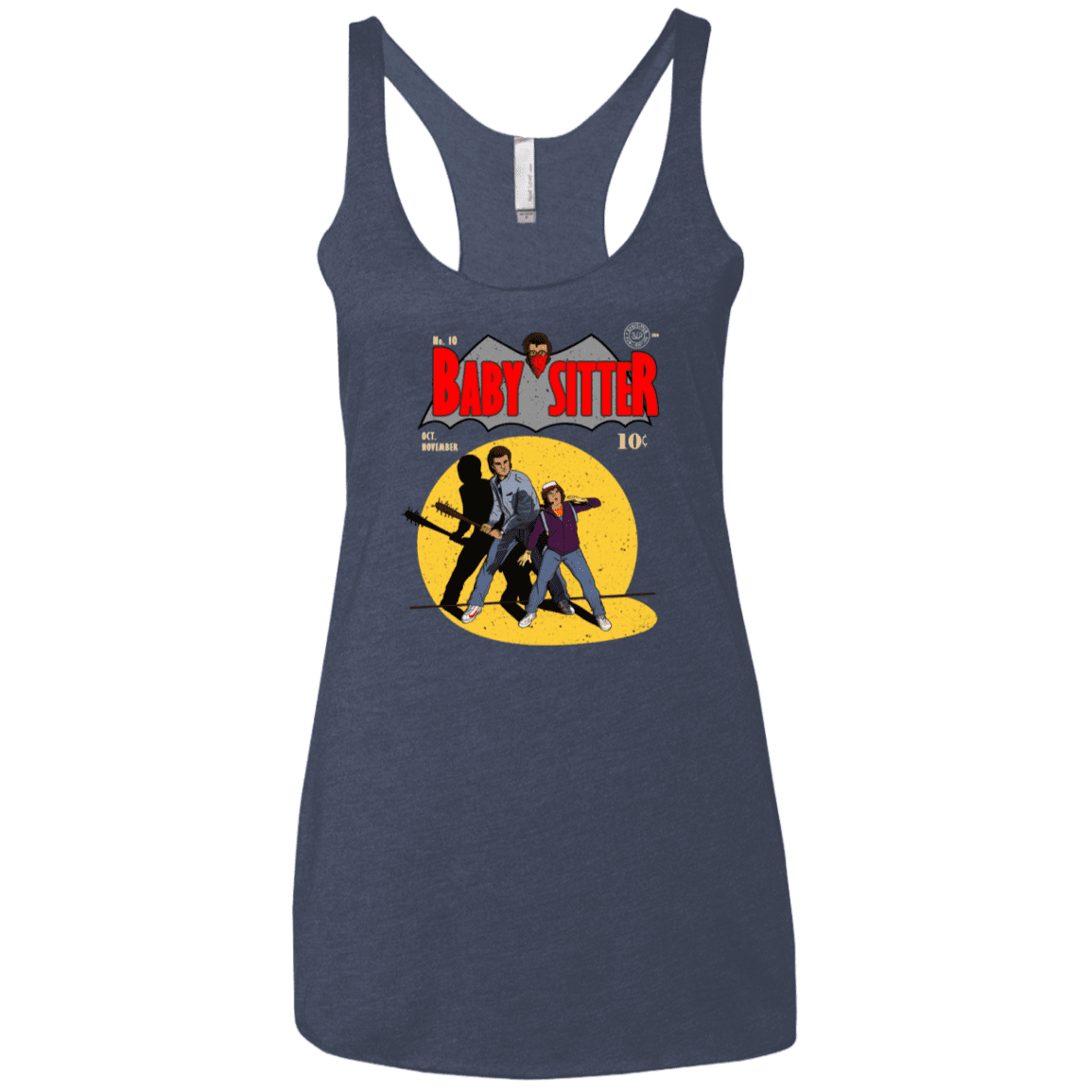 T-Shirts Vintage Navy / X-Small Babysitter Batman Women's Triblend Racerback Tank