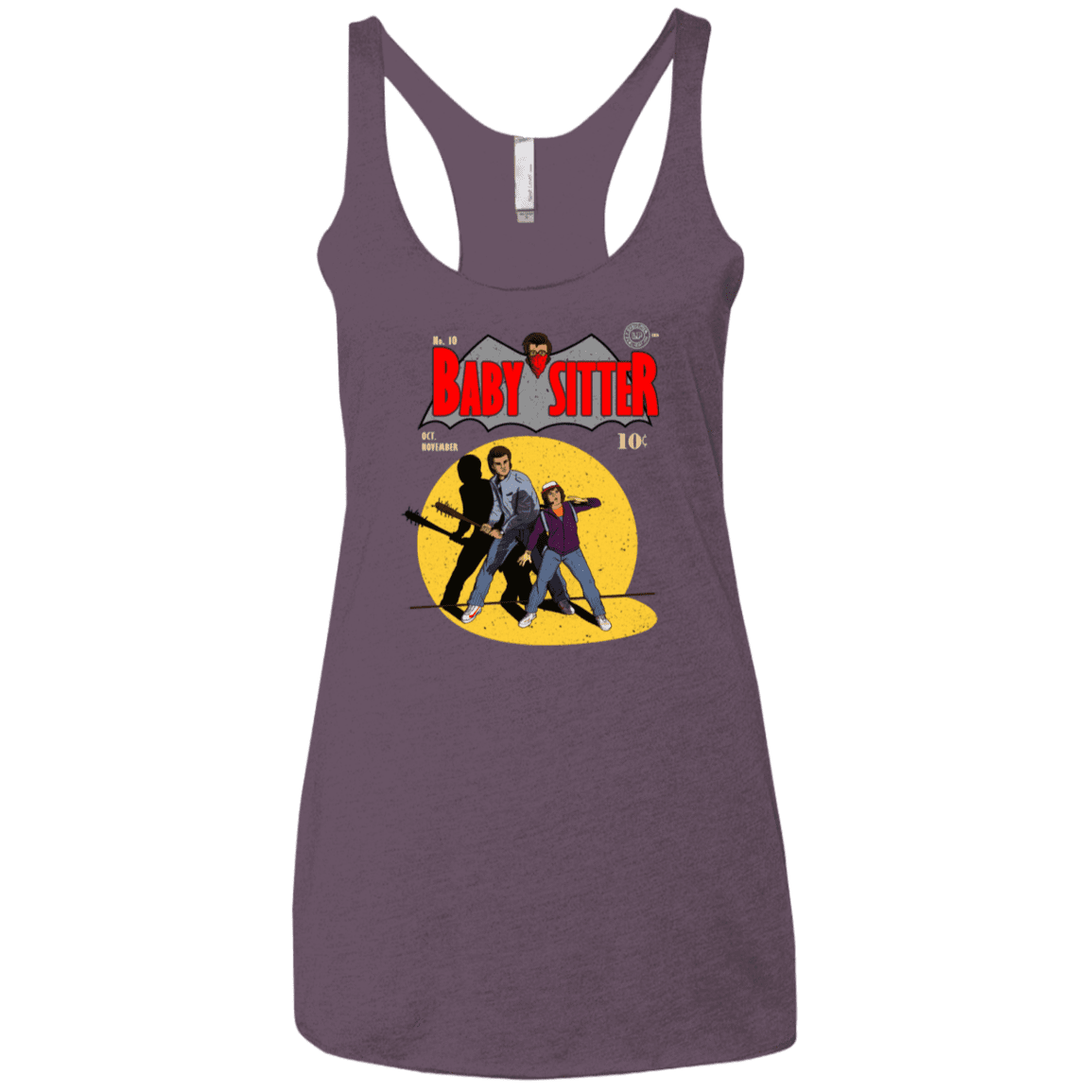 T-Shirts Vintage Purple / X-Small Babysitter Batman Women's Triblend Racerback Tank