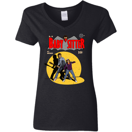 T-Shirts Black / S Babysitter Batman Women's V-Neck T-Shirt