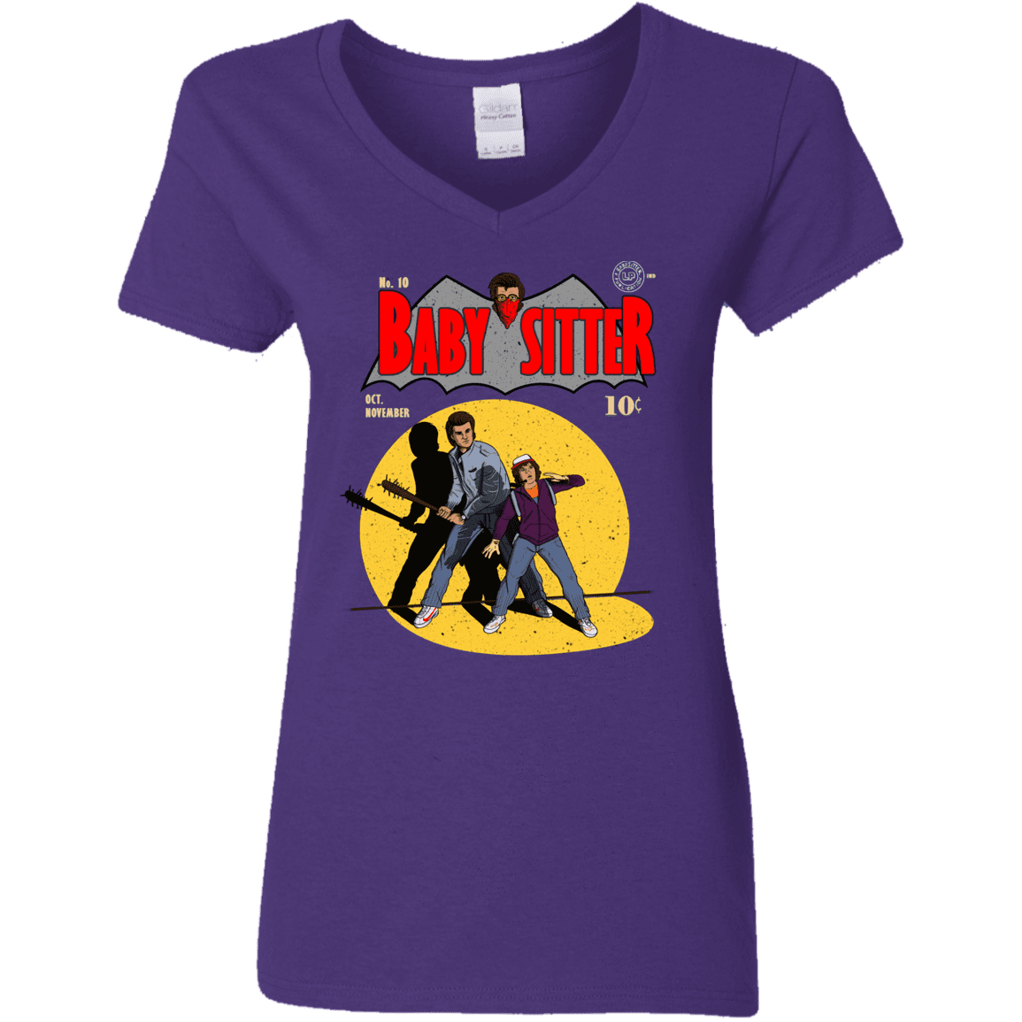 T-Shirts Purple / S Babysitter Batman Women's V-Neck T-Shirt