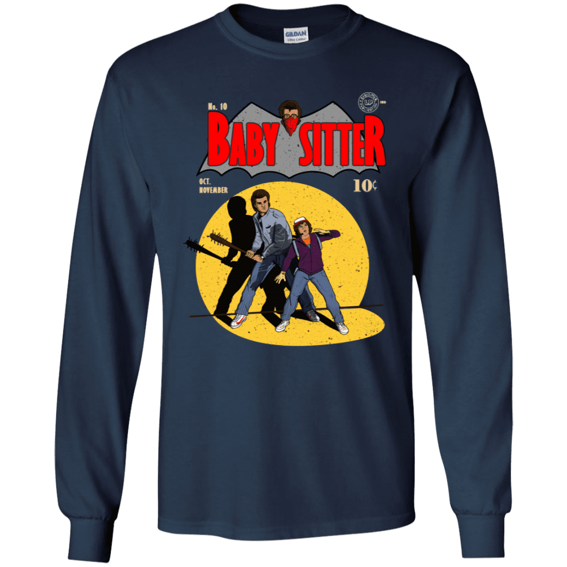 T-Shirts Navy / YS Babysitter Batman Youth Long Sleeve T-Shirt
