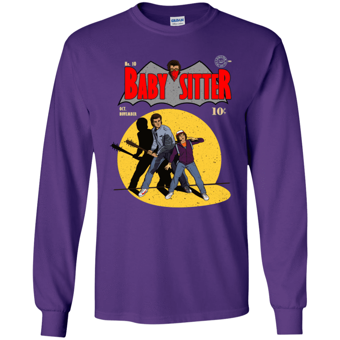 T-Shirts Purple / YS Babysitter Batman Youth Long Sleeve T-Shirt