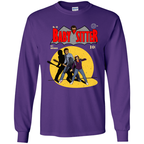 T-Shirts Purple / YS Babysitter Batman Youth Long Sleeve T-Shirt