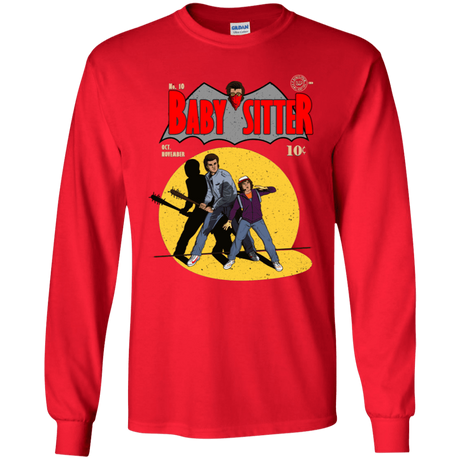 T-Shirts Red / YS Babysitter Batman Youth Long Sleeve T-Shirt