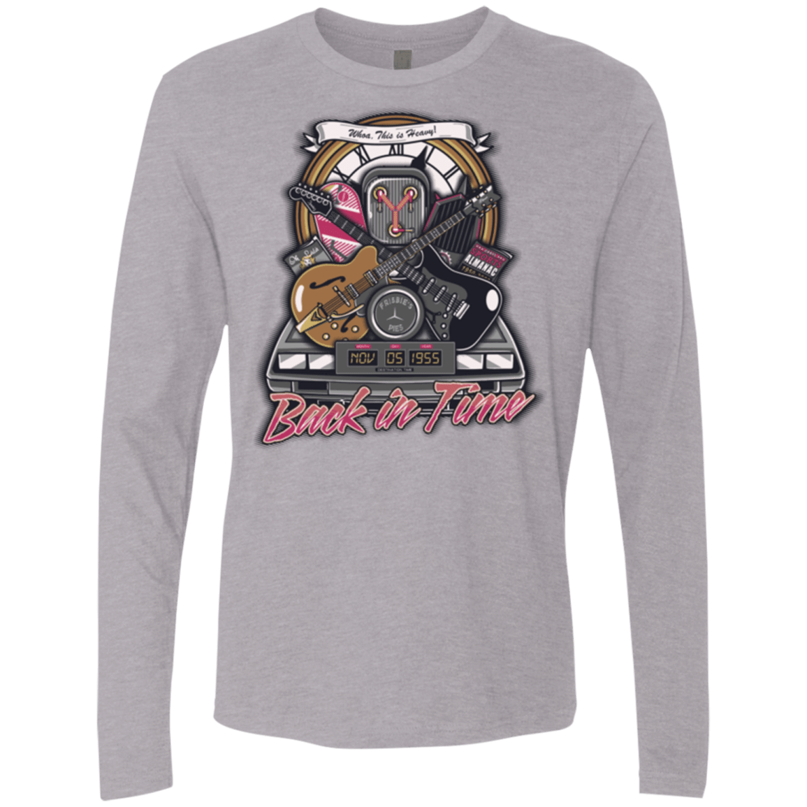 T-Shirts Heather Grey / Small Back in time Men's Premium Long Sleeve