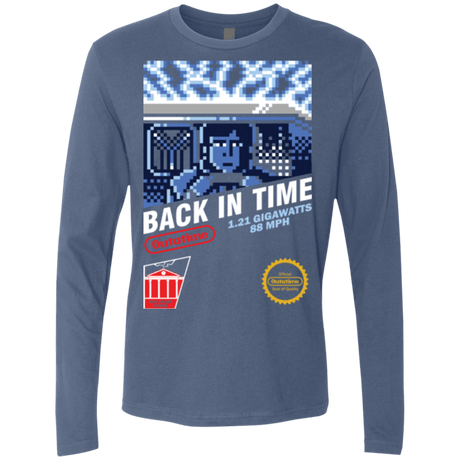 T-Shirts Indigo / Small Back In Time Men's Premium Long Sleeve