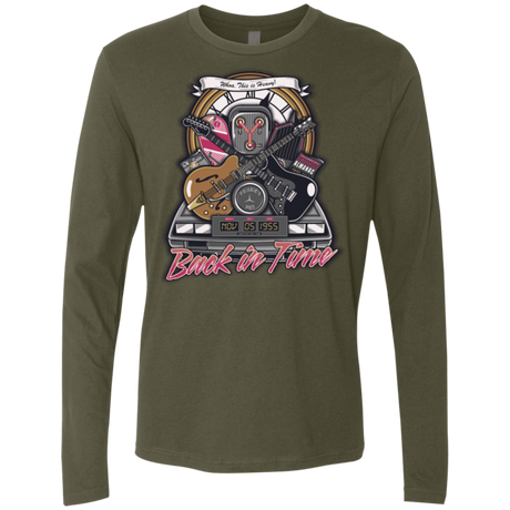 T-Shirts Military Green / Small Back in time Men's Premium Long Sleeve
