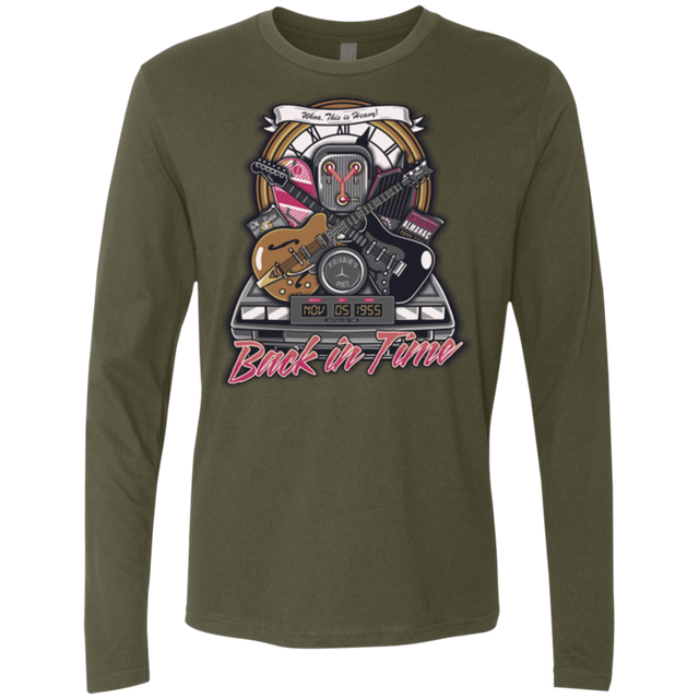 T-Shirts Military Green / Small Back in time Men's Premium Long Sleeve