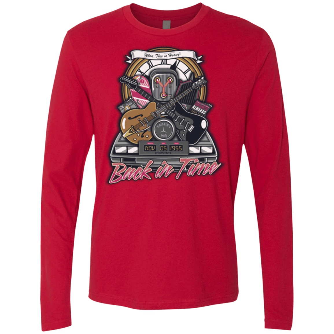 T-Shirts Red / Small Back in time Men's Premium Long Sleeve