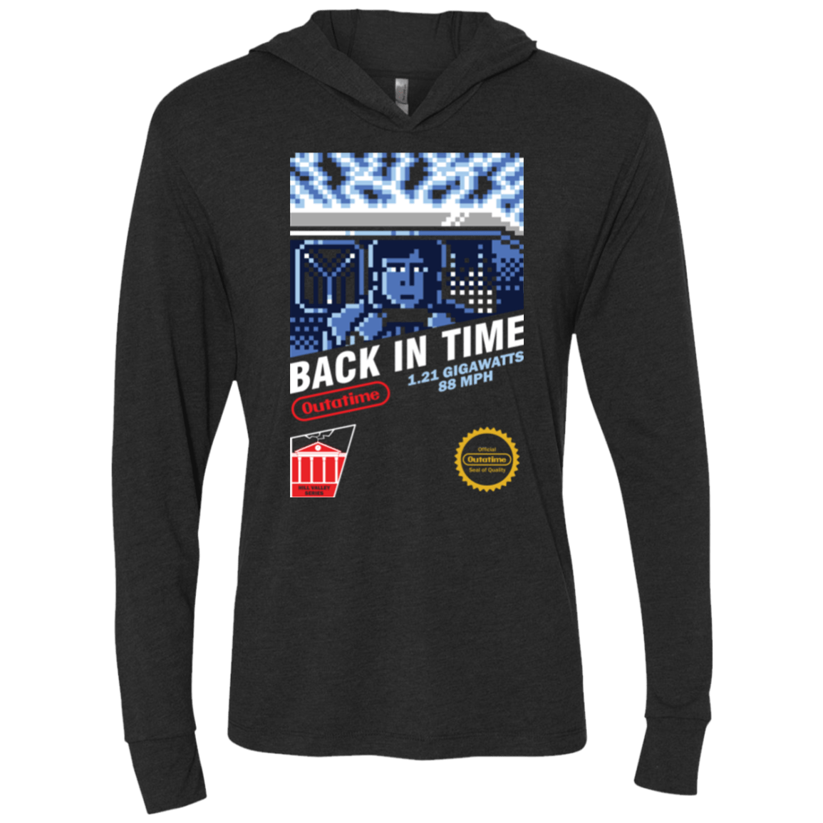 T-Shirts Vintage Black / X-Small Back In Time Triblend Long Sleeve Hoodie Tee