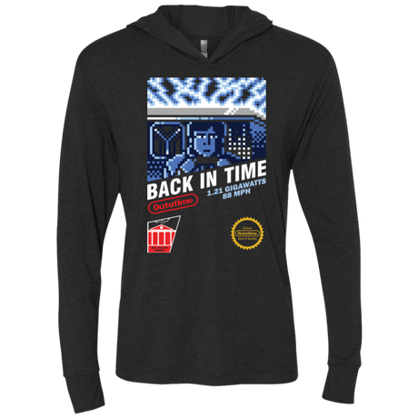 T-Shirts Vintage Black / X-Small Back In Time Triblend Long Sleeve Hoodie Tee