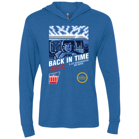 T-Shirts Vintage Royal / X-Small Back In Time Triblend Long Sleeve Hoodie Tee